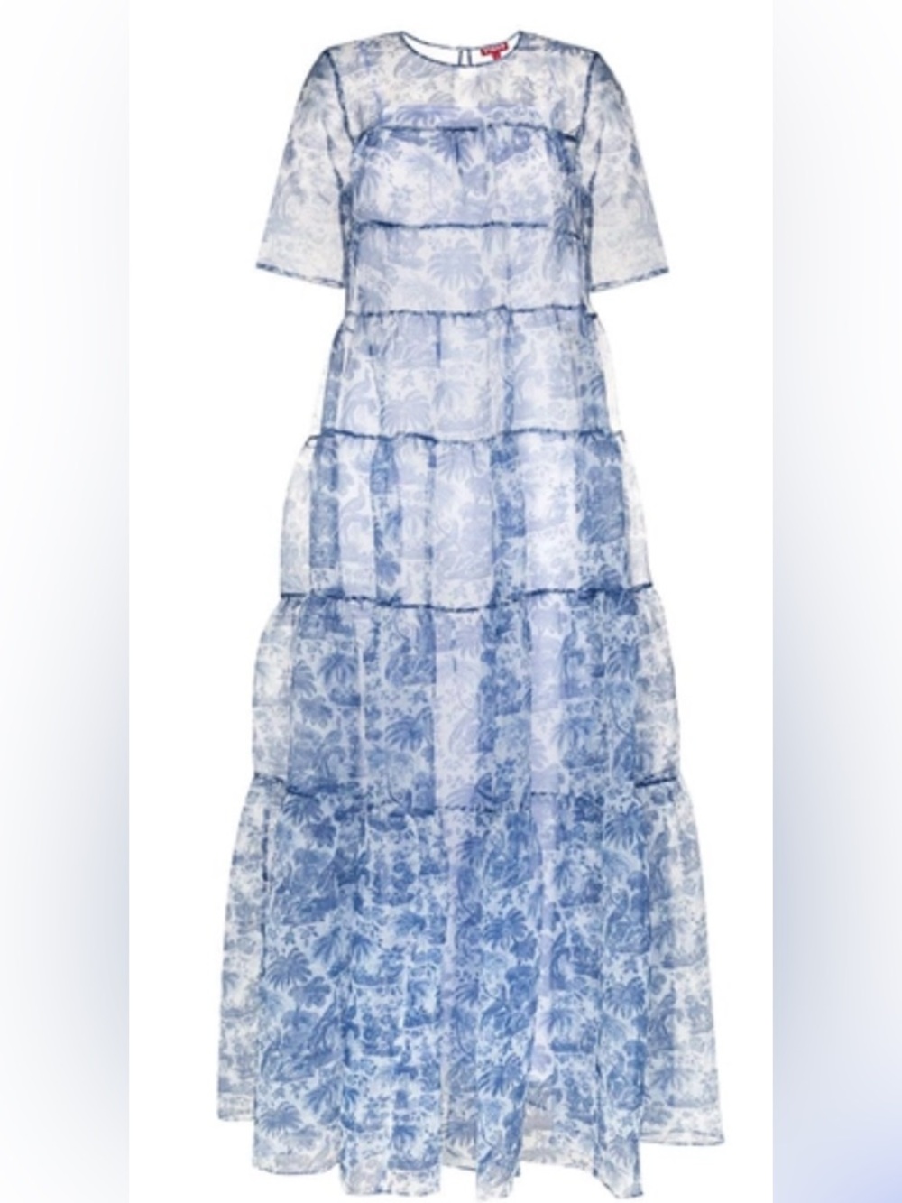 Staid Hyacinth Tiered Organza Dress